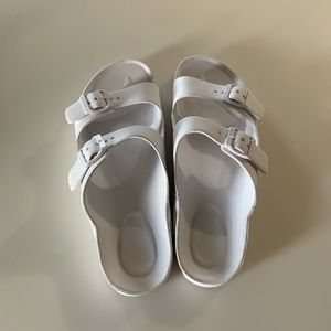 White rubber Sandals size 9-10